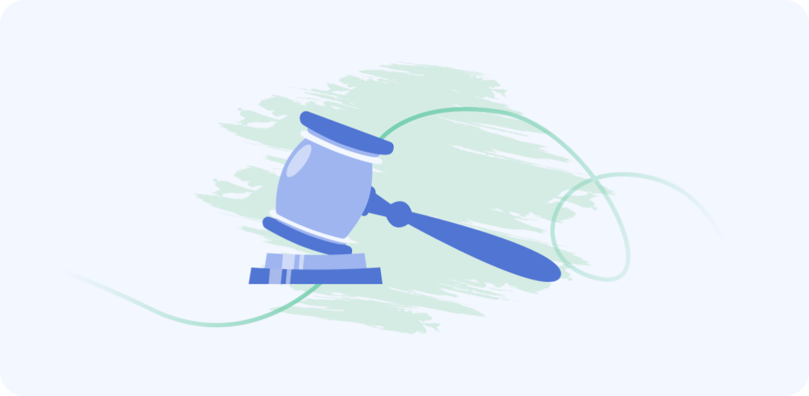 An illustrated gavel