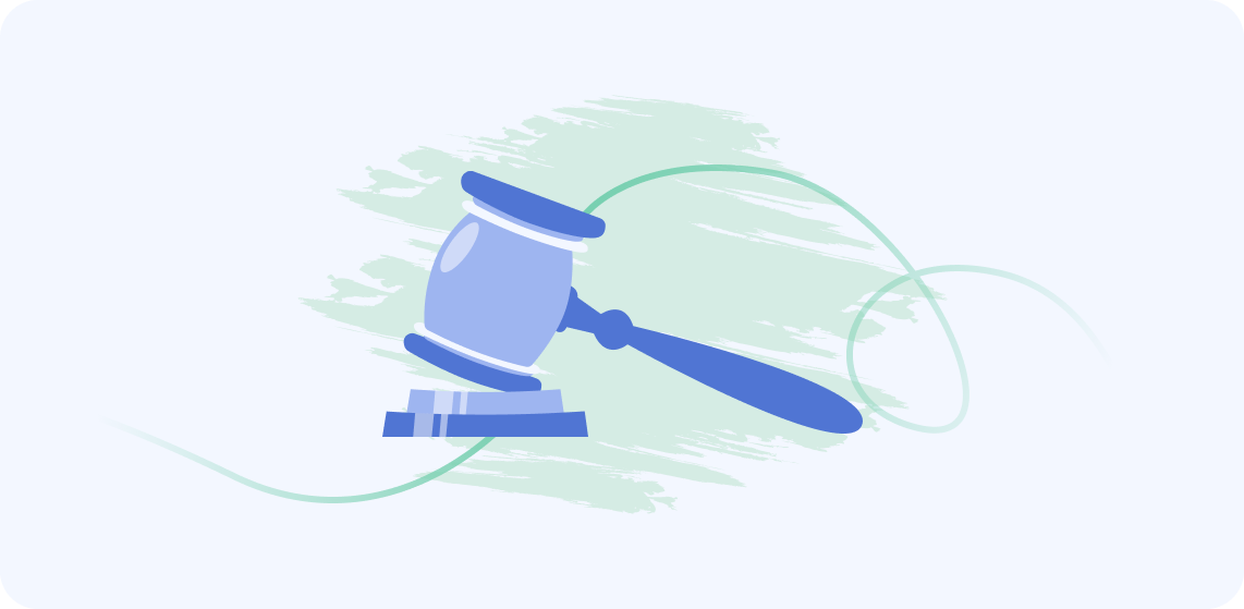 An illustrated gavel
