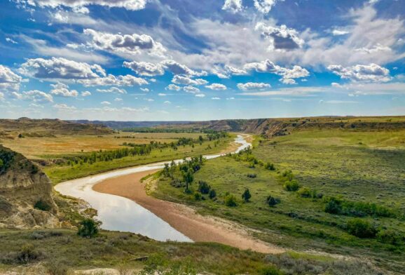Image showing landscape of Theodore Roosevelt National Park, North Dakota, USA