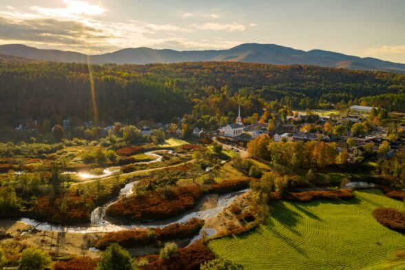 Image showing the Vermont landscape from the city of Stowe