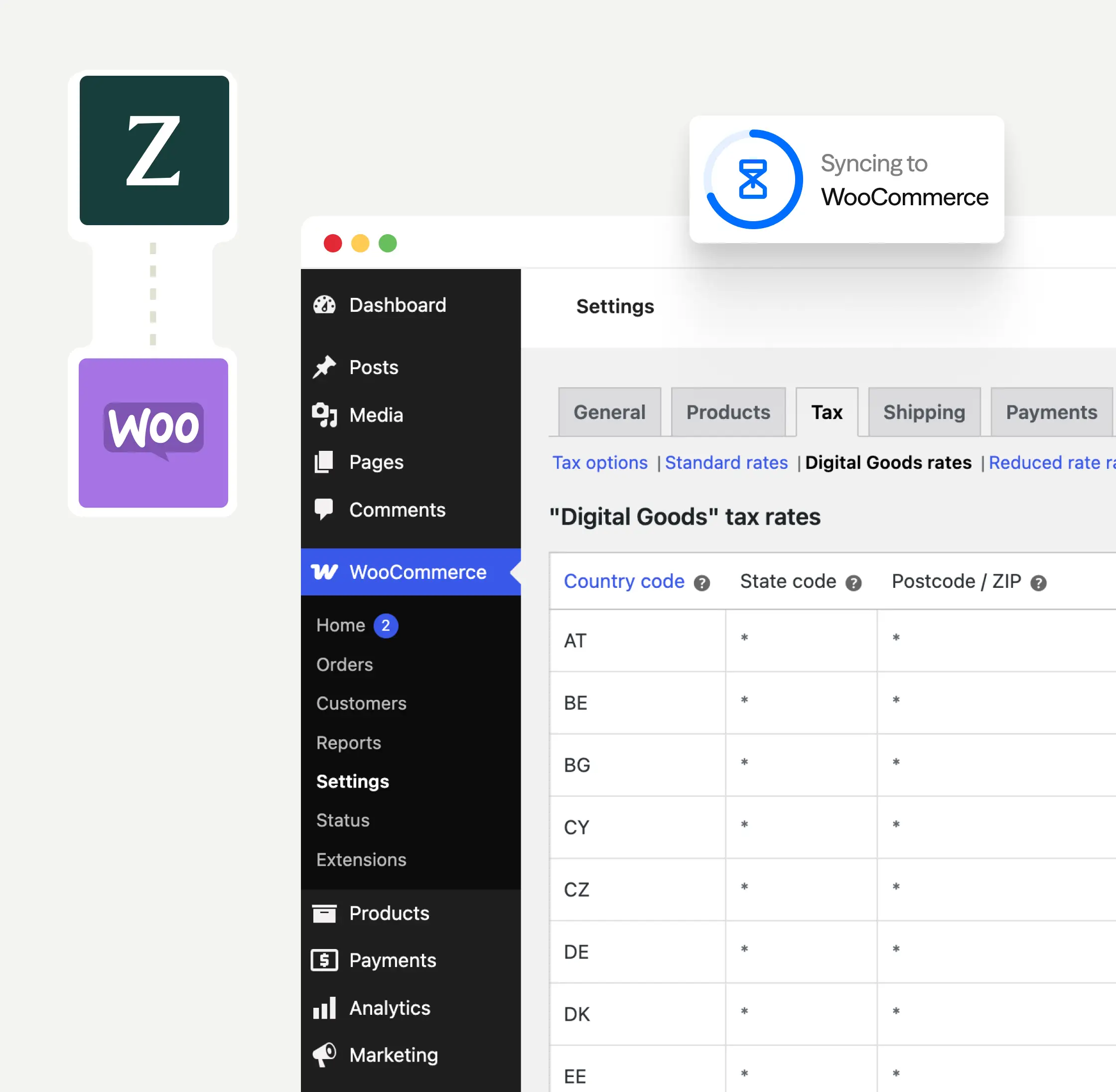 Zamp integration feature screenshot