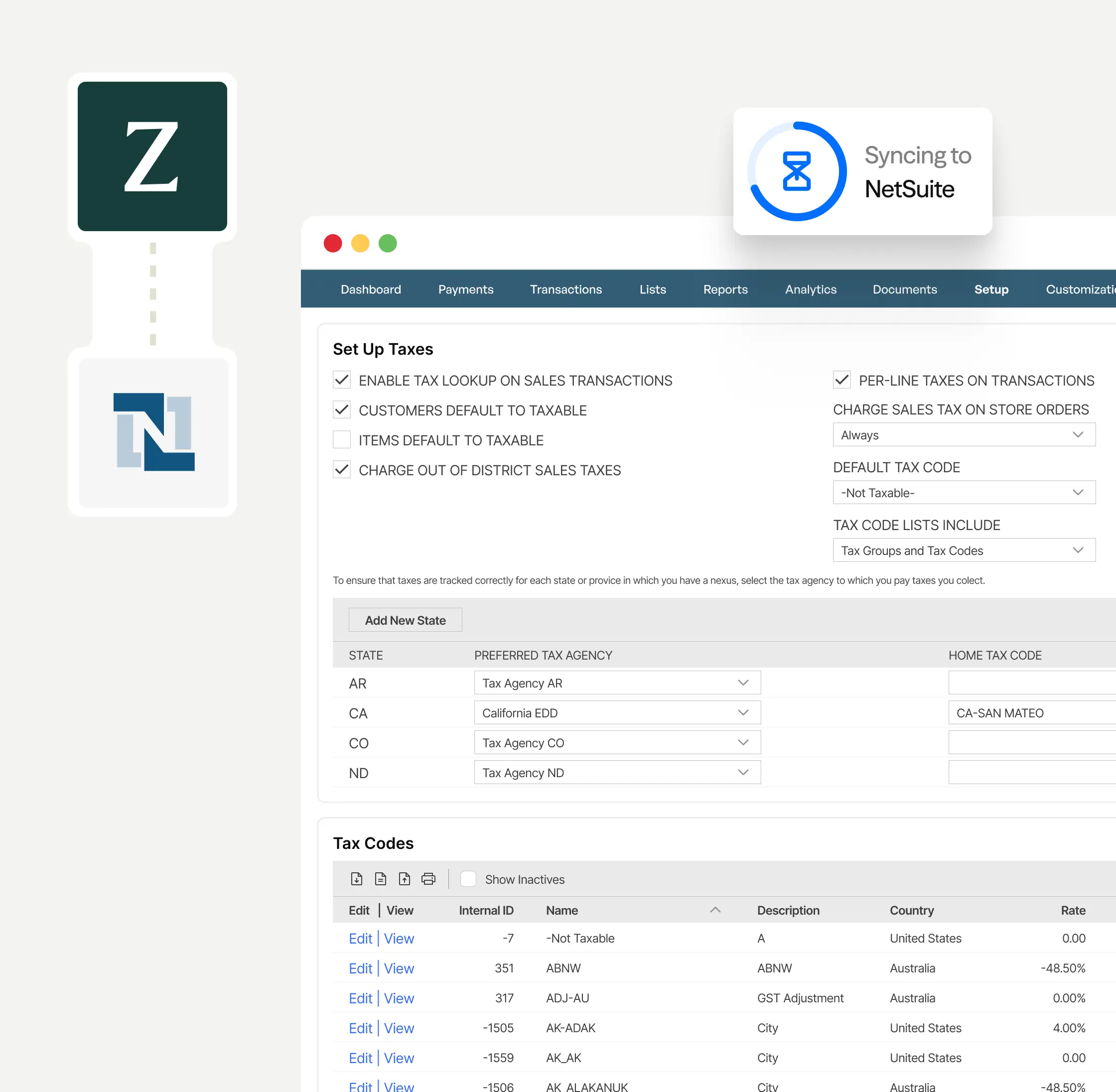 Zamp integration feature screenshot