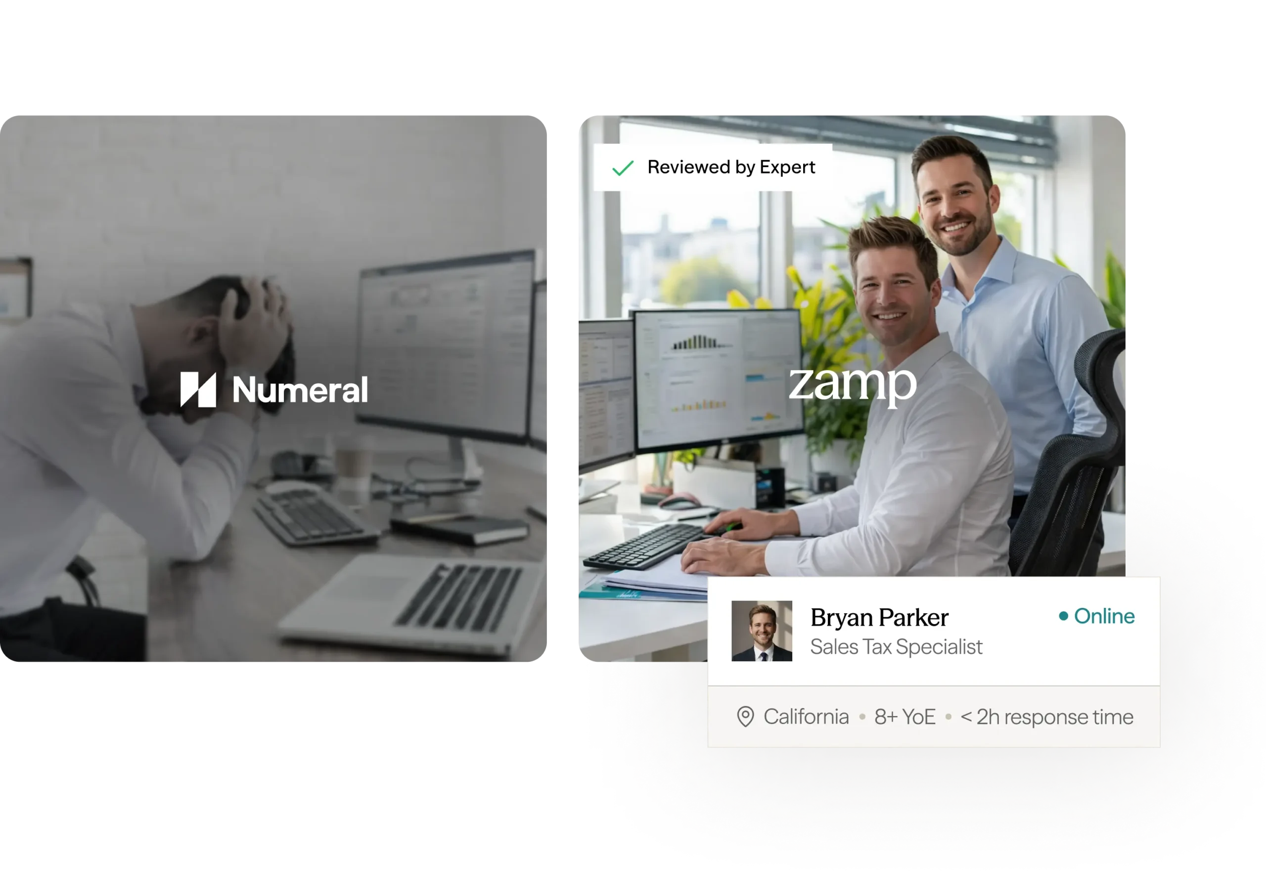 Zamp sales tax dashboard screenshot